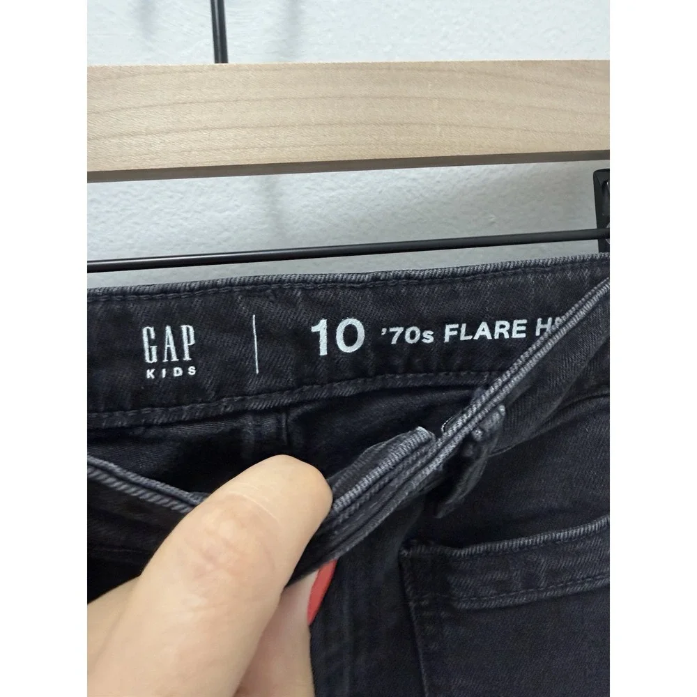 GAP Kids '70s Flare High Rise Jeans – Girls Size 10 – Black‎ Wash – NWT